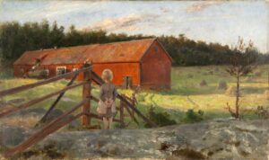 Hanna Hirsch Pauli, Ladugården, 1887, olja på duk, bild av Hosshein Schatlou/ Göteborgs konstmuseum